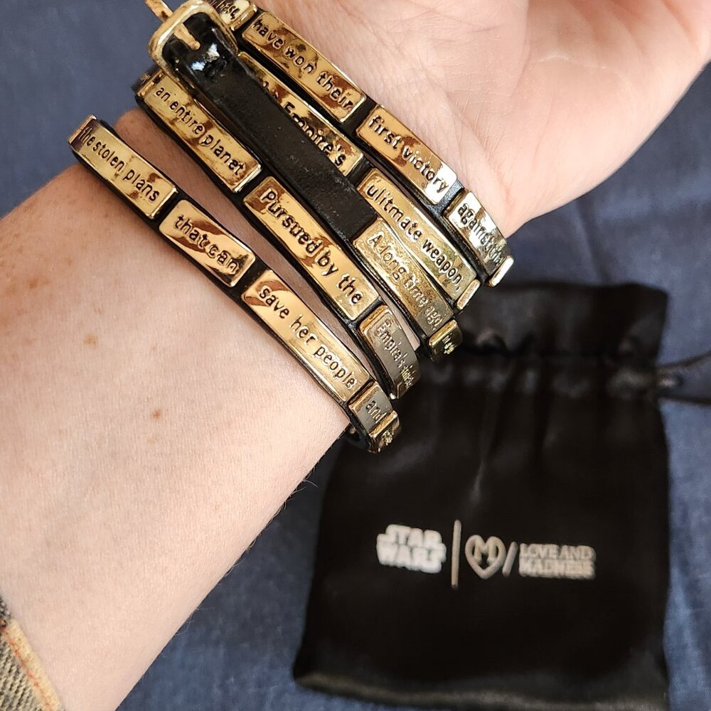 Love And Madness Star Wars A Hope Crawl Leather Wrap Bracelet Belt Lfl